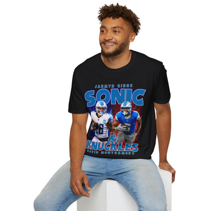 Jahmyr Gibbs David Montgomery Sonic and Knuckles Shirt