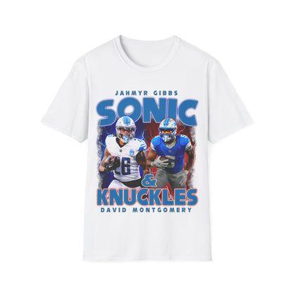 Jahmyr Gibbs David Montgomery Sonic and Knuckles Shirt