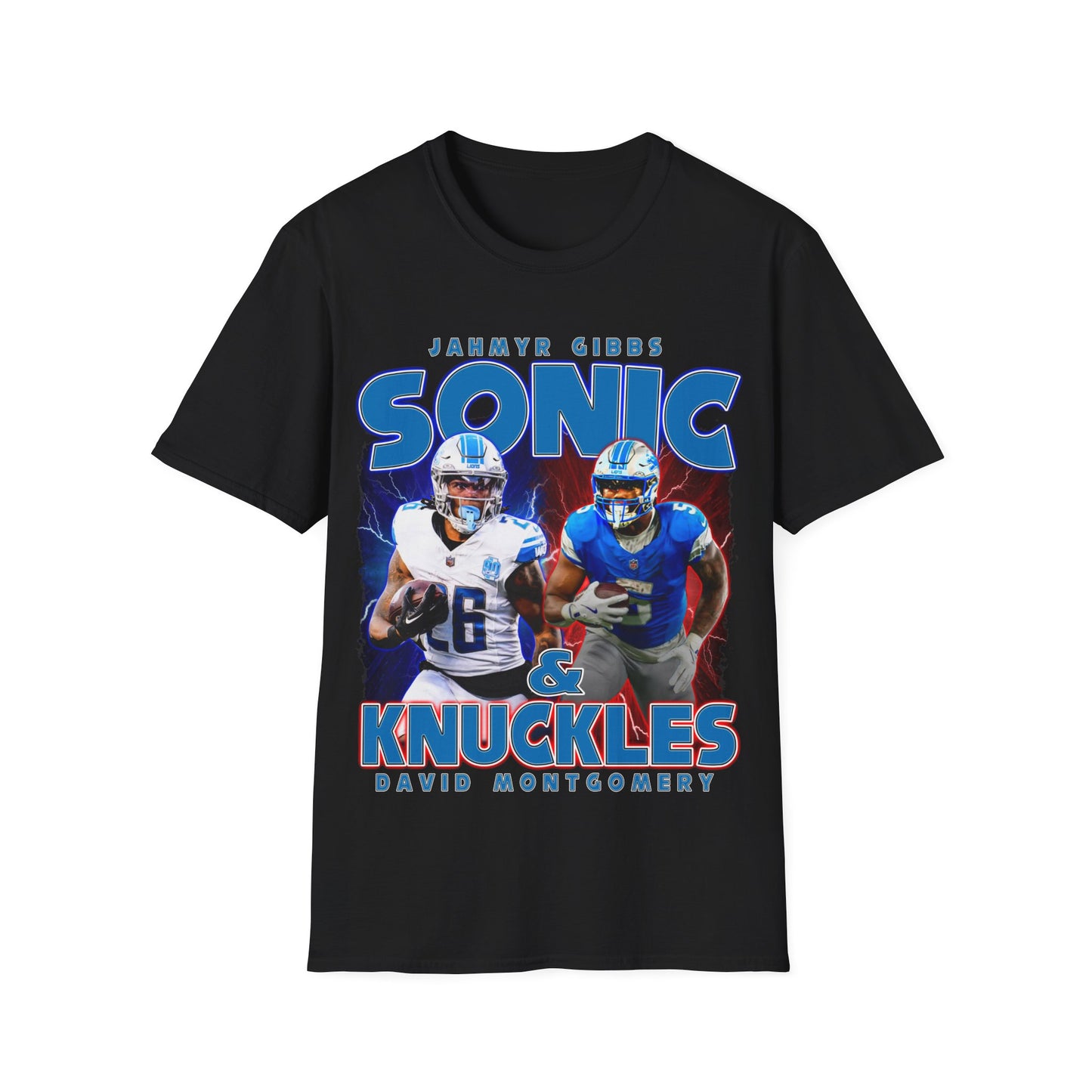 Jahmyr Gibbs David Montgomery Sonic and Knuckles Shirt